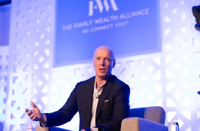 Bill Shannon speaking at a wealth management industry conference